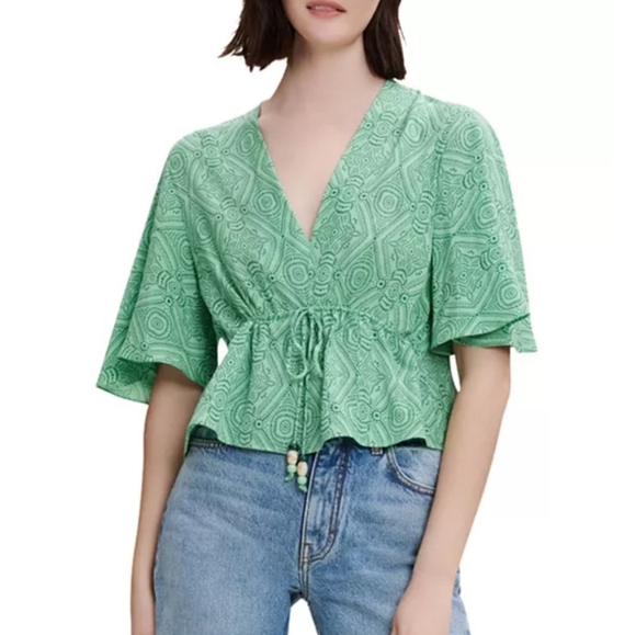 Maje Tops - Maje Limaro Printed Flowy Top Sz 1/S Pullover Fluid Summer Casual Party Brunch